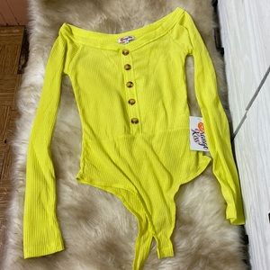 Yellow bodysuit size small